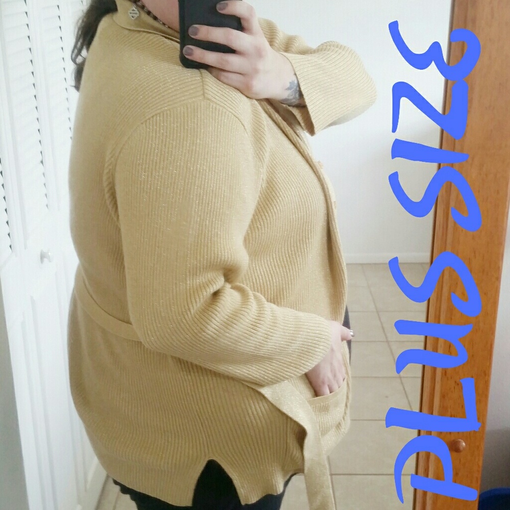 Emma  James | Gold Button Up Cardigan
